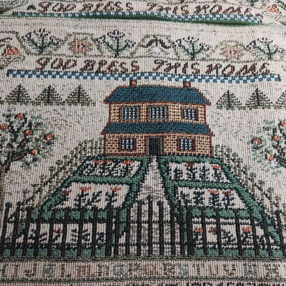 Vintage Style Handwoven Country Sampler Tapestry Place Mats Set Of 4 Cottage - Picture 1 of 7